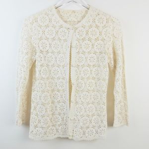VINTAGE Crochet Summer Button Down Swim Cover